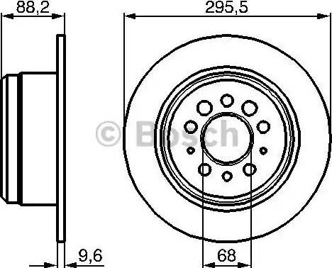 BOSCH 0 986 478 850 - Тормозной диск avtokuzovplus.com.ua