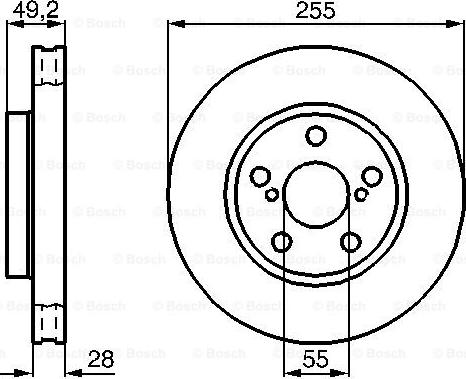 BOSCH 0 986 478 858 - Тормозной диск avtokuzovplus.com.ua