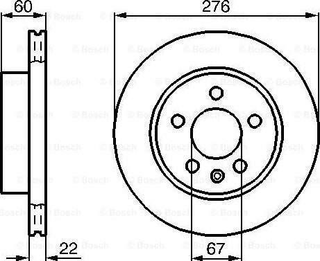 BOSCH 0 986 479 B53 - Гальмівний диск autocars.com.ua