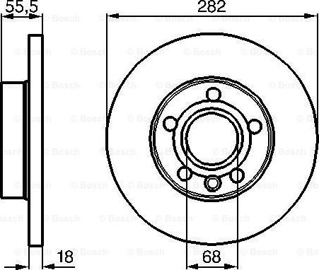 BOSCH 0 986 479 B54 - Тормозной диск avtokuzovplus.com.ua