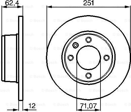 BOSCH 0 986 478 879 - Тормозной диск avtokuzovplus.com.ua