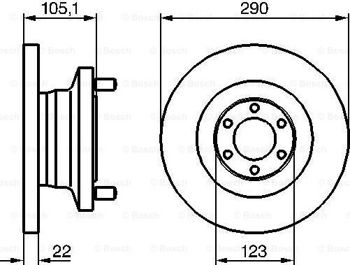 BOSCH 0 986 478 885 - Гальмівний диск autocars.com.ua