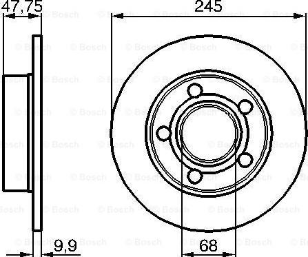 BOSCH 0 986 478 888 - Тормозной диск avtokuzovplus.com.ua