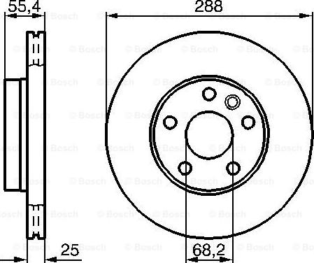 BOSCH 0 986 478 893 - Тормозной диск avtokuzovplus.com.ua