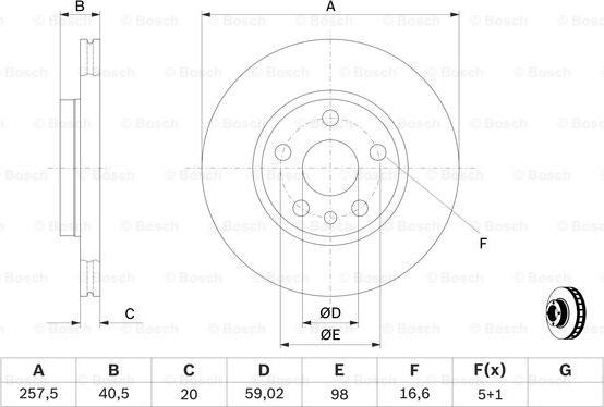 BOSCH 0 986 478 896 - Тормозной диск autodnr.net