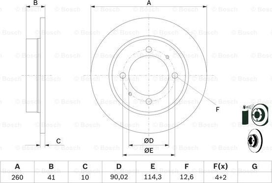 BOSCH 0 986 478 898 - Тормозной диск avtokuzovplus.com.ua