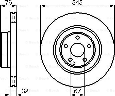 BOSCH 0 986 478 964 - Гальмівний диск autocars.com.ua