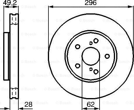 BOSCH 0 986 478 968 - Гальмівний диск autocars.com.ua