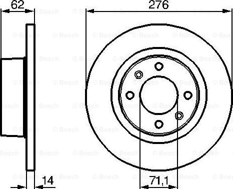 BOSCH 0 986 478 981 - Тормозной диск avtokuzovplus.com.ua