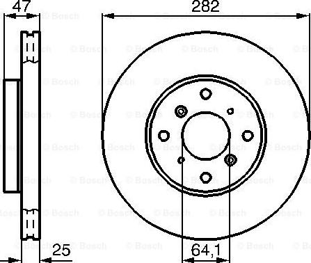 BOSCH 0 986 478 982 - Гальмівний диск autocars.com.ua