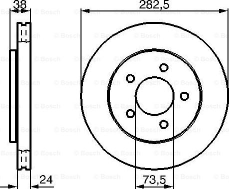 BOSCH 0 986 478 983 - ДИСК ГАЛЬМIВНИЙ ПЕРЕДНIЙ autocars.com.ua