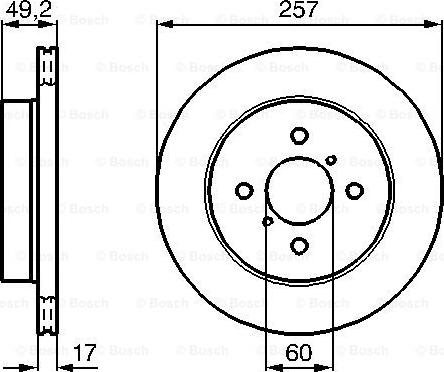 BOSCH 0 986 478 984 - Гальмівний диск autocars.com.ua