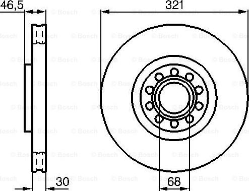 BOSCH 0 986 478 985 - Тормозной диск avtokuzovplus.com.ua