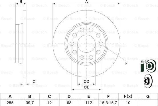 BOSCH 0 986 478 987 - Тормозной диск avtokuzovplus.com.ua