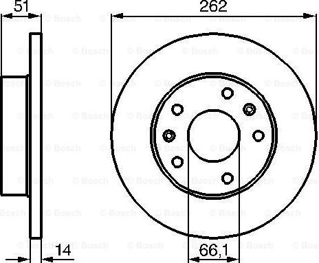 BOSCH 0 986 478 991 - Гальмівний диск autocars.com.ua