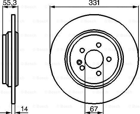 BOSCH 0 986 478 995 - Гальмівний диск autocars.com.ua