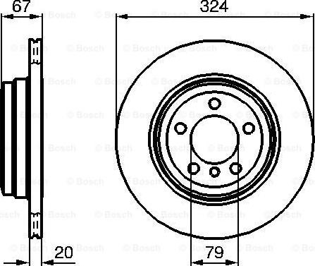 BOSCH 0 986 479 004 - Гальмівний диск autocars.com.ua