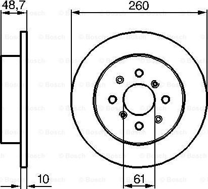 BOSCH 0 986 479 014 - Тормозной диск avtokuzovplus.com.ua