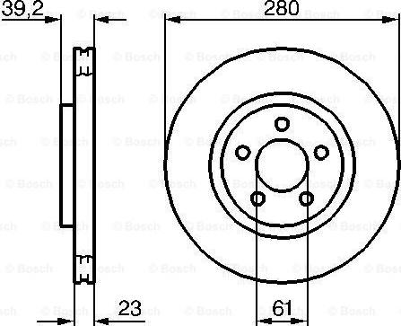 BOSCH 0 986 479 029 - Гальмівний диск autocars.com.ua