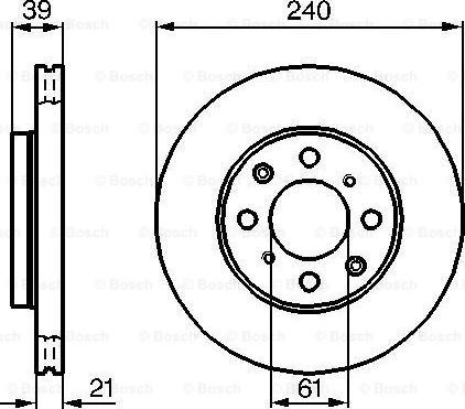 BOSCH 0 986 479 033 - Тормозной диск avtokuzovplus.com.ua