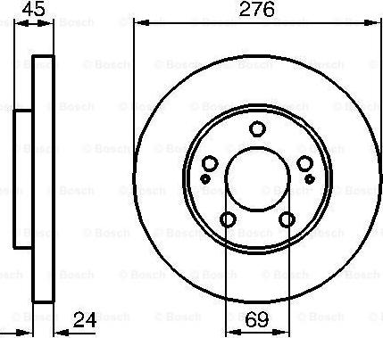 BOSCH 0 986 479 035 - Тормозной диск autodnr.net