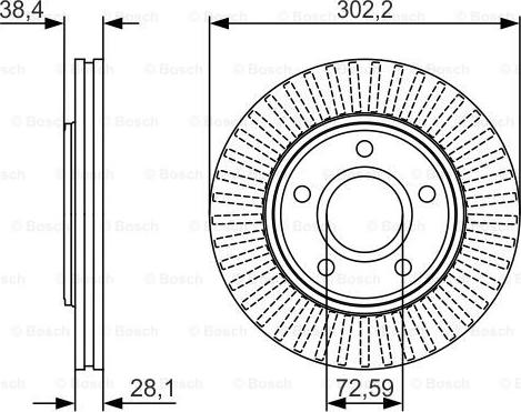 BOSCH 0 986 479 046 - Тормозной диск avtokuzovplus.com.ua