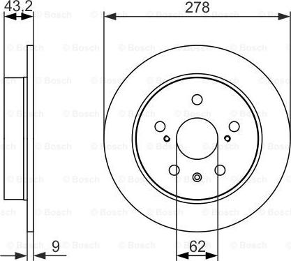 BOSCH 0 986 479 047 - Гальмівний диск autocars.com.ua