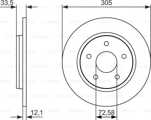 BOSCH 0 986 479 050 - Гальмівний диск autocars.com.ua