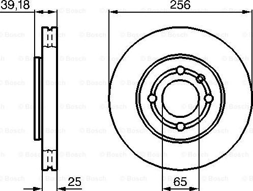 BOSCH 0 986 479 054 - Гальмівний диск autocars.com.ua