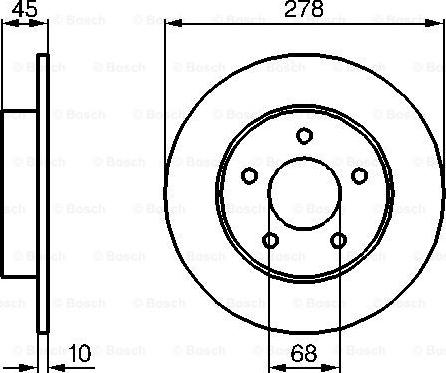 BOSCH 0 986 479 067 - Гальмівний диск autocars.com.ua