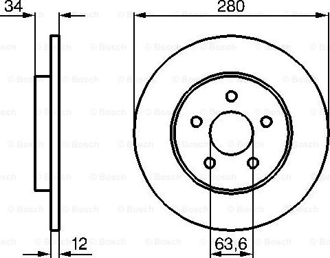 BOSCH 0 986 479 B65 - Тормозной диск avtokuzovplus.com.ua