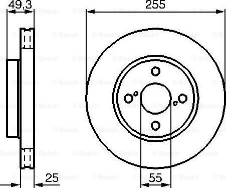 BOSCH 0 986 479 085 - Тормозной диск avtokuzovplus.com.ua