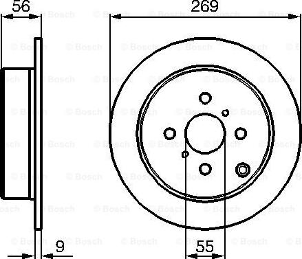 BOSCH 0 986 479 087 - Тормозной диск avtokuzovplus.com.ua