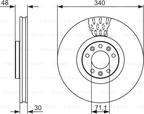 BOSCH 0 986 479 092 - Тормозной диск autodnr.net