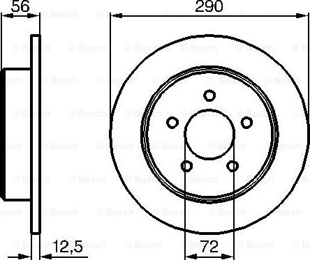 BOSCH 0 986 479 102 - Тормозной диск avtokuzovplus.com.ua