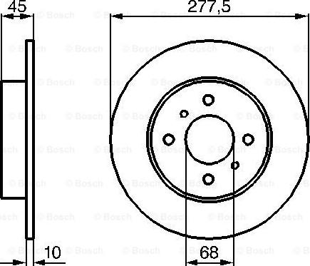 BOSCH 0 986 479 105 - Гальмівний диск autocars.com.ua