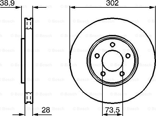 BOSCH 0 986 479 117 - Тормозной диск avtokuzovplus.com.ua