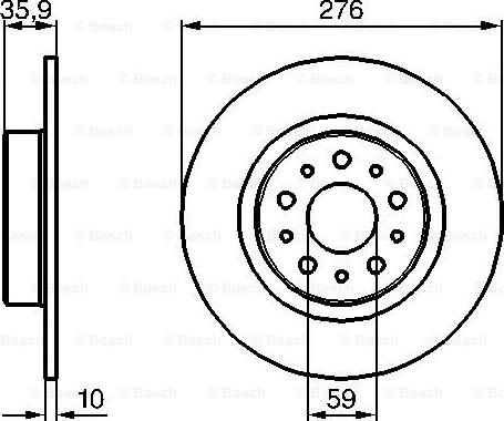 BOSCH 0 986 479 120 - Гальмівний диск autocars.com.ua