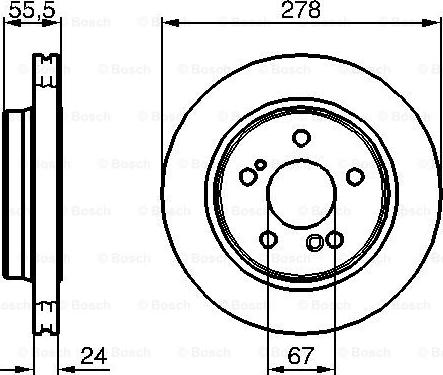 BOSCH 0 986 479 133 - Тормозной диск avtokuzovplus.com.ua