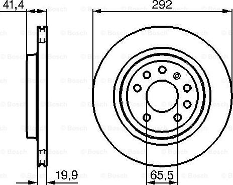 BOSCH 0 986 479 142 - Гальмівний диск autocars.com.ua