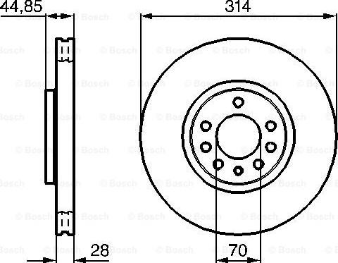 BOSCH 0 986 479 143 - Гальмівні диски Opel Signum. Vectra C. Vectra C Gts Saab 9-3 1.8-3.2 08.02-02.15 autocars.com.ua