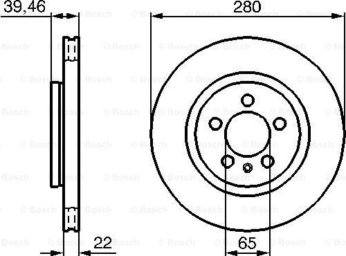 BOSCH 0 986 479 156 - Гальмівний диск autocars.com.ua