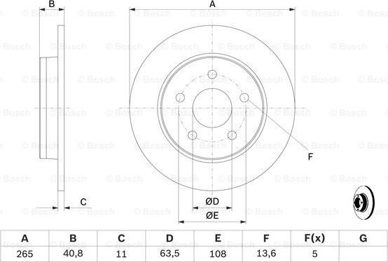 BOSCH 0 986 479 169 - Тормозной диск avtokuzovplus.com.ua