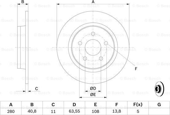 BOSCH 0 986 479 170 - Тормозной диск avtokuzovplus.com.ua