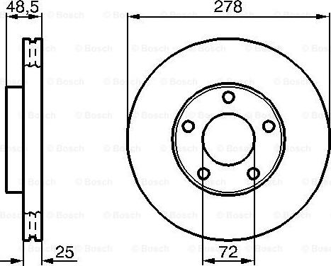 BOSCH 0 986 479 179 - Диск гальмівний MAZDA 3.5 передн.. вент. вир-во Bosch autocars.com.ua