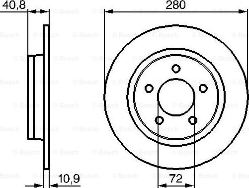 BOSCH 0 986 479 181 - Гальмівний диск autocars.com.ua