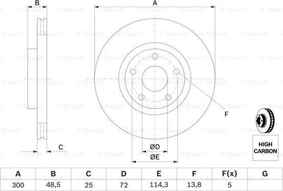 BOSCH 0 986 479 183 - Тормозной диск autodnr.net