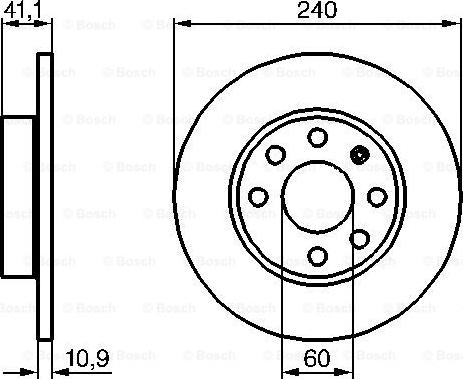 BOSCH 0 986 479 189 - Гальмівний диск autocars.com.ua