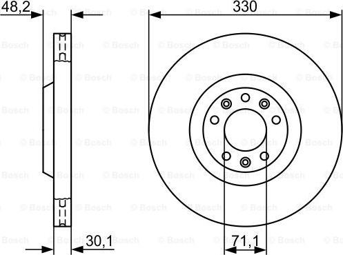 BOSCH 0 986 479 192 - Тормозной диск avtokuzovplus.com.ua