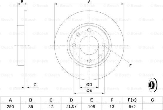 BOSCH 0 986 479 194 - Гальмівний диск autocars.com.ua